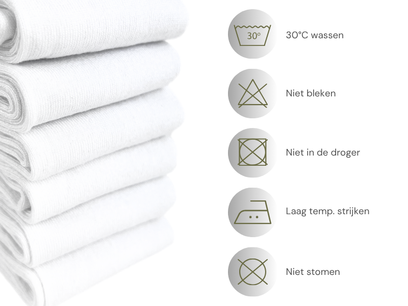 6 paar SQOTTON® Bamboe sokken - Naadloos - Wit