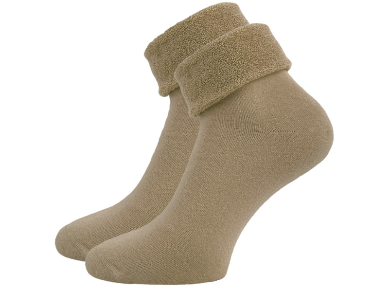 Thermo Huissok - Katoen - Naadloos - Legergroen - One size (36-40)