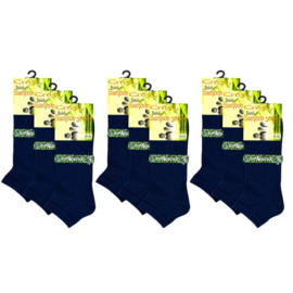 9 paar halfhoge sneakersokken - Bamboe sokken - Naadloos - Marineblauw