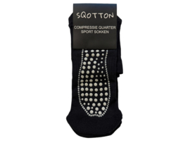 Quarter Sportsokken - Antislip in sportschoenen - Zwart