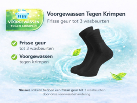 6 paar Badstof Quarter Sneakersokken - SQOTTON® - Zwart