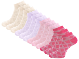 12 paar Dames sneakersokken - Soft Mix - Diamond