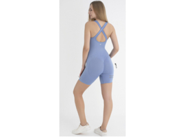 Dames Sportshort Bodysuit WOOSTER® - Shape & Liftend Effect - Lichtblauw