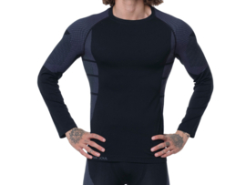 Heren thermoshirt met lange mouwen - Grijs/Zwart