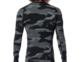 Heren thermoshirt met lange mouwen - Camouflage Zwart