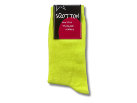 Damessok - SQOTTON - Neon geel