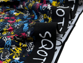 Boxershort - SQOTTON® - Graffiti - Marineblauw