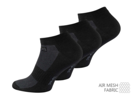 KAPPA®  Sneakersokken met Air Mesh - 3 paar - Zwart