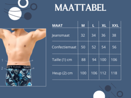 Boxershort - SQOTTON® - Jungle - Marineblauw