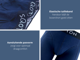 Boxershort - SQOTTON® - Basic - Marineblauw