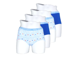 Dames boxershorts - 4-Pack - Katoen - Blauw-Lichtblauw
