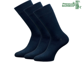 3 paar zachte Bamboe sokken - Naadloos - Donker Marineblauw