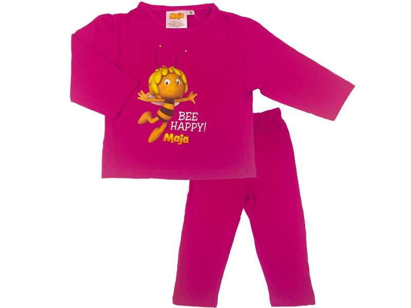 Kinderpyjama - de Bij - Fuchsia | Pyjama's | Sokkenenzo.nl | Online sokken & ondergoed winkel