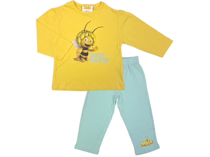 Kinderpyjama - Maja de Bij - Geel/Mint | Pyjama's | Sokkenenzo.nl | Online sokken & ondergoed