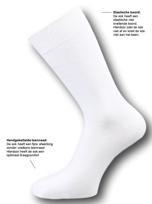 6 paar Herensokken - First-Class - Naadloos - Wit | Basic sokken |  Sokkenenzo.nl | Online sokken & ondergoed winkel