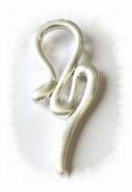 Verzilverde hanger slang