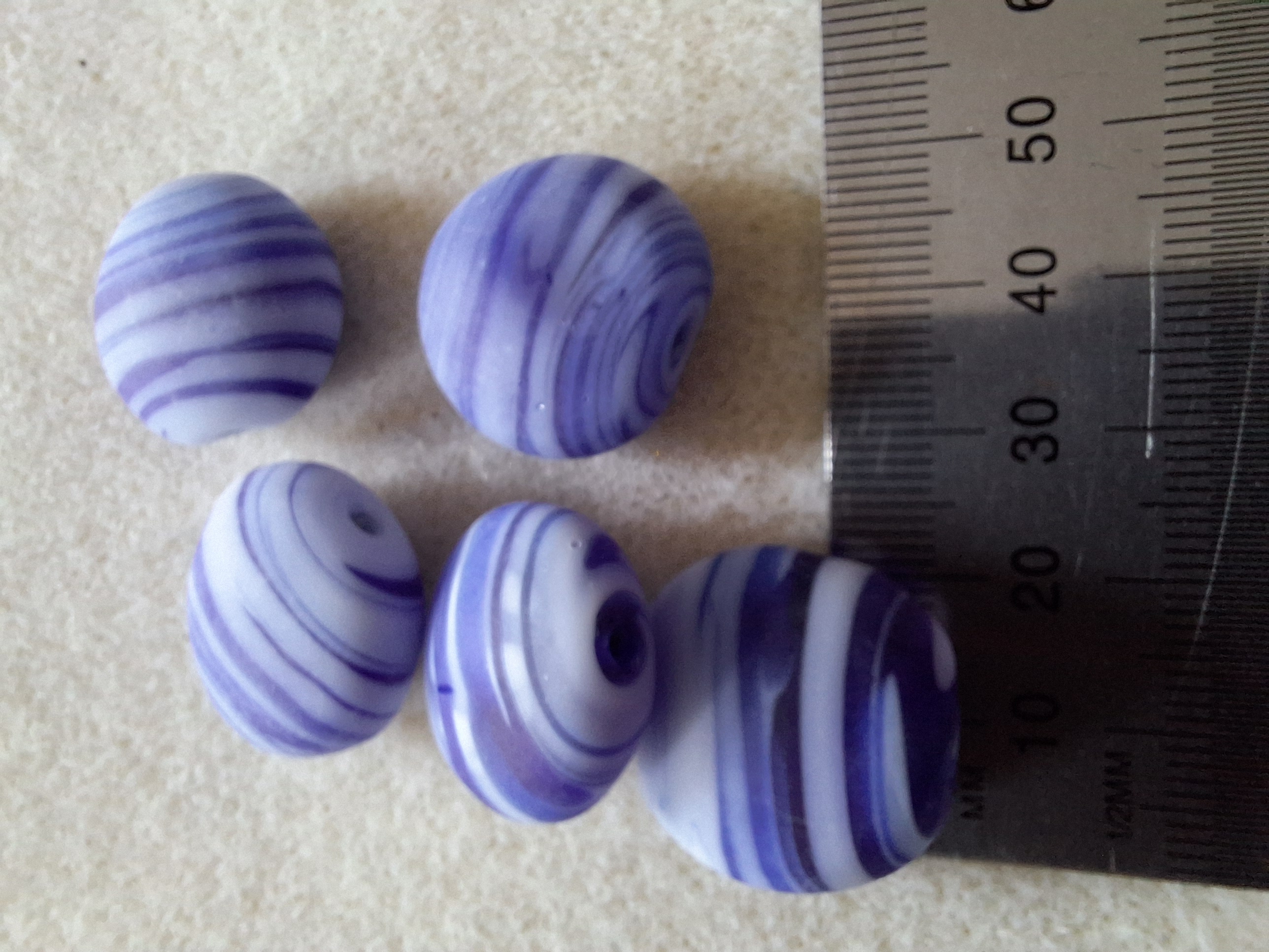 105 Blauw wit gestreept groot