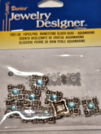19 Slider Vierkant Aquamarine