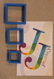 11 Vierkant groot,middle of klein  Blauw