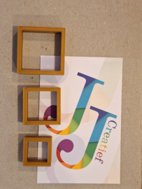 21  Vierkant groot,middle of klein  beige bruin