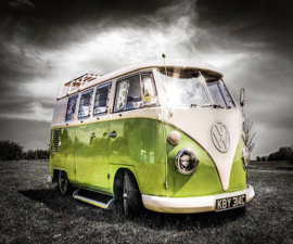 VW T1 busjes groen