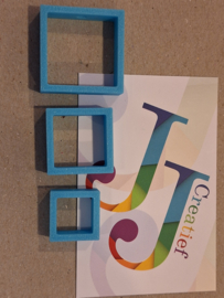 10 Vierkant groot,middle of klein  Blauw