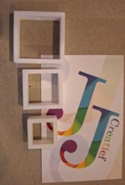 2 Vierkant groot, middel of klein wit