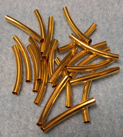 12 gebogen staafjes goud kleur