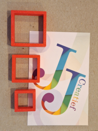 12  Vierkant groot,middle of klein  Rood