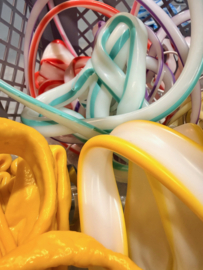 White with Red stripes