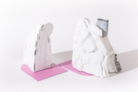 Rainbow Bookend  - Marble Pink - no. 9