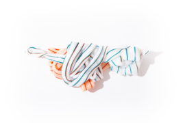 White & Orange + Stripes - no.86/2021