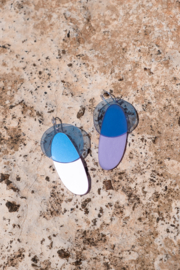 MORPH earrings - Light blue & Lilac