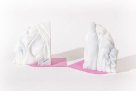 Rainbow Bookend  - Marble Pink - no. 5