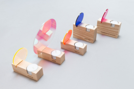 Colour tealight holder