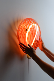 BULLA wall light - Sunset Orange with Orange stripes - filigran