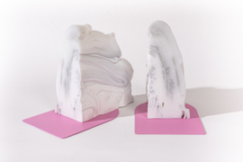 Rainbow Bookend  - Marble Pink - no. 5