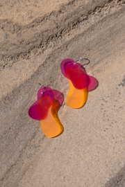 MORPH earrings - Orange & Pink