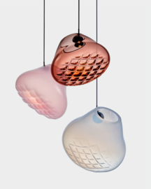 GRID - Opal Pink, Orange and Milkey white - cluster of 3 lights