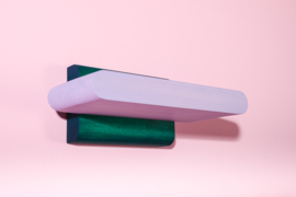 chubby wall shelf - Emerald & Lilac - medium