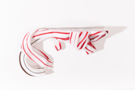 White white Red & Brown Stripes - no.99/2021
