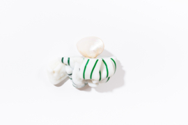 White with Green stripes  no. 64 / 2022