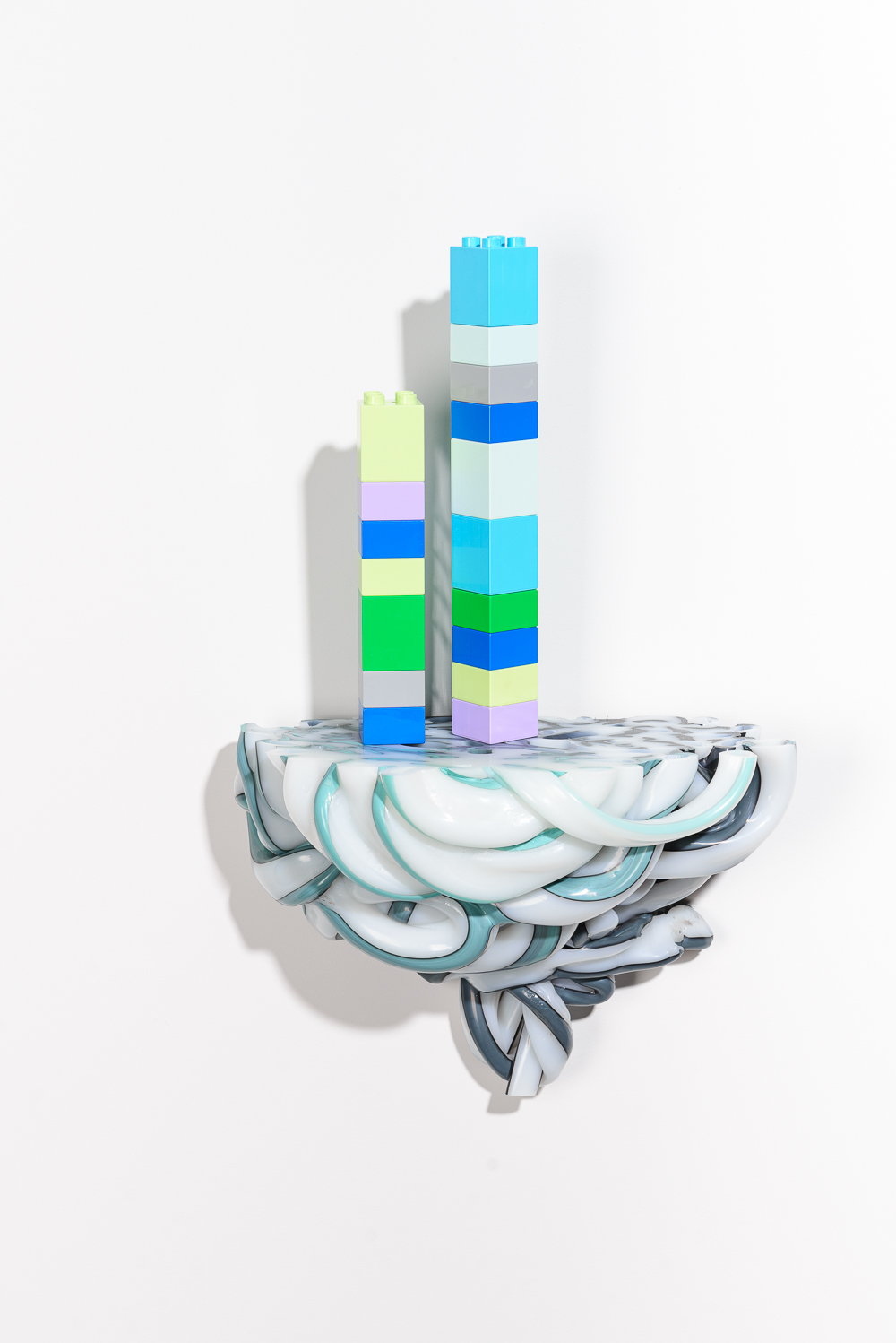 White & Gradient Mint stripes no.26 / 2025