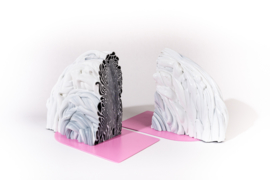 Rainbow Bookend - Marble Pink - no. 6