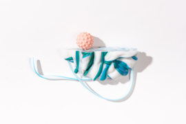 White with Ocean green stripes no. 10 / 2024