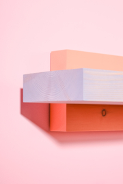 chubby wall shelf - Peach & Light blue - medium