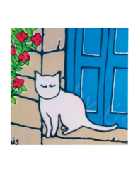 Greek cat - 80 x 80 cm