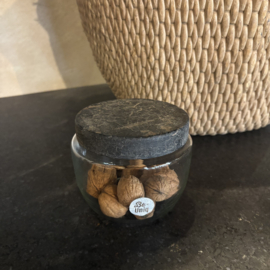Voorraadpot met houten deksel