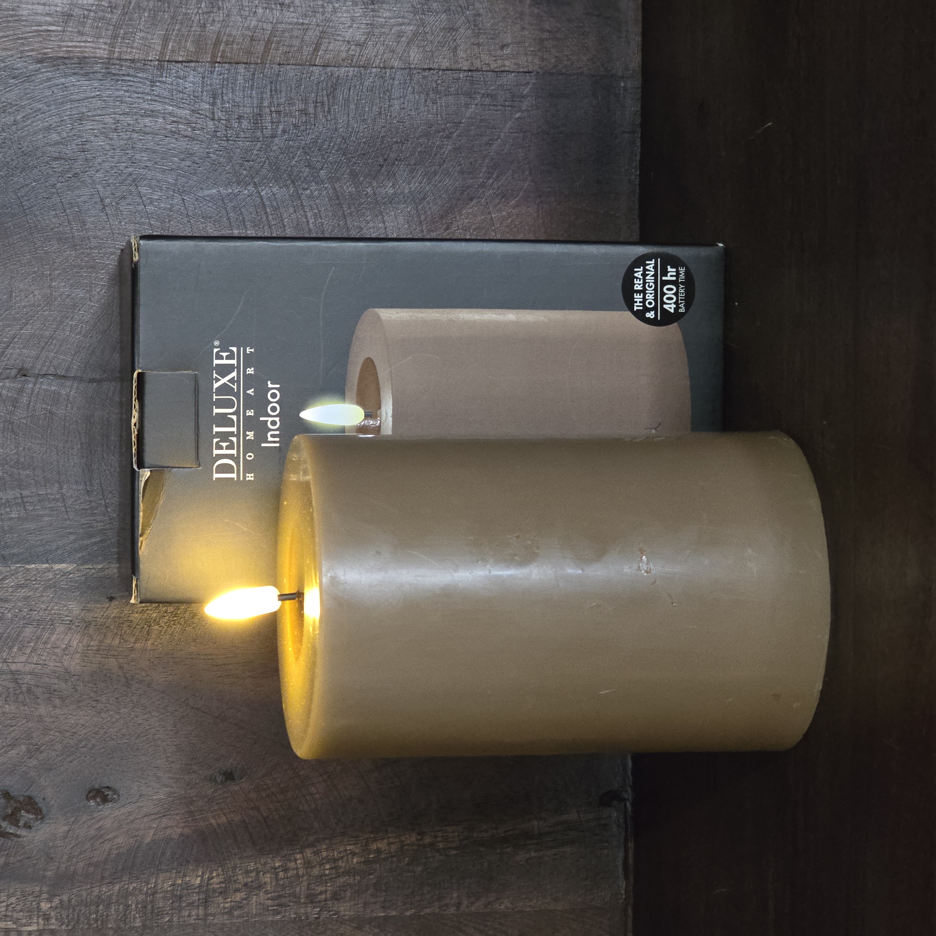 LED STOMPKAARS Ø10CM X 15CM CARAMEL
