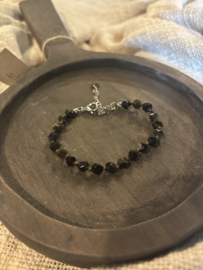 Edelsteen armband bruin Bronziet Saya Mala